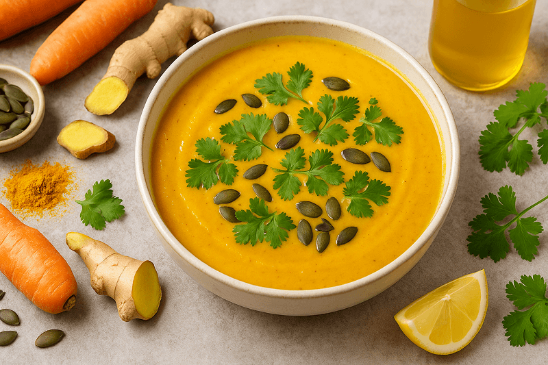 Zupa złota z imbirem i kurkumą (na bazie Złotego Eliksiru)